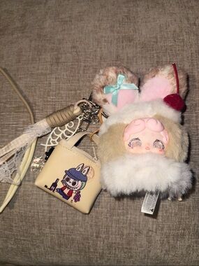 Lucky deer Nai keychain / LabubuPlush Bunny Keychain Bag cute/ blind box confirm